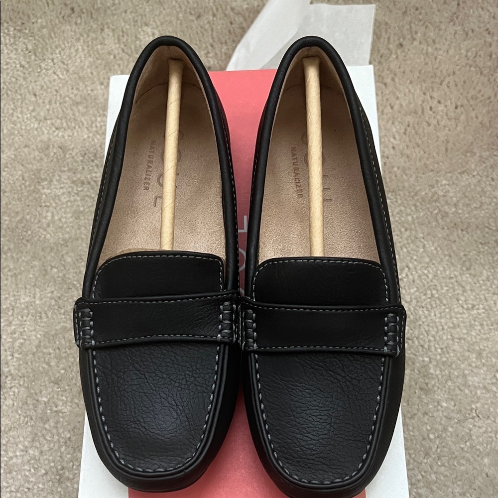 Black Leather Loafers